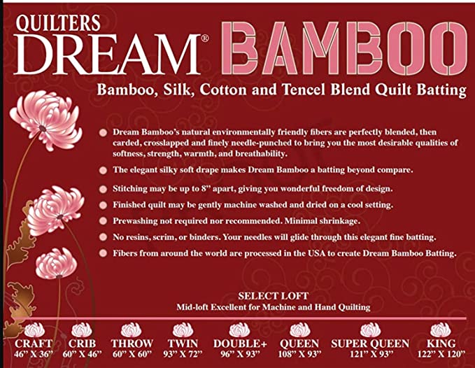 Mélange de bambou Quilters Dream, 92" ou 122" de large, 1/4 yard