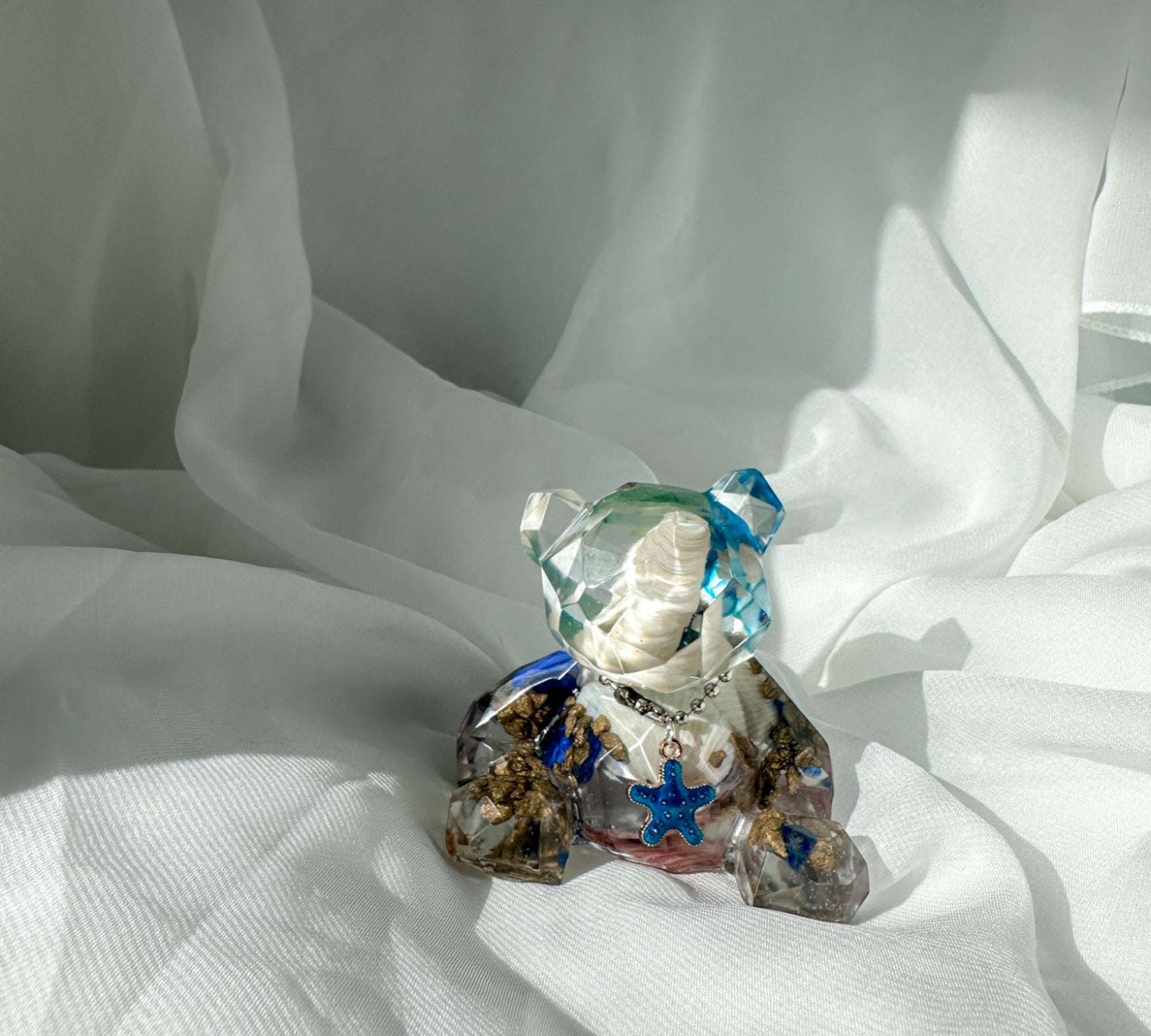 Adorables ours côtiers faits à la main, inspirés de l'océan, avec des breloques océaniques