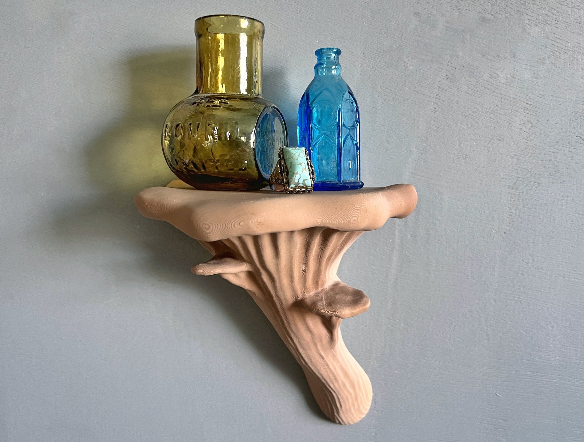 Étagère flottante phosphorescente en forme de pleurotes, décoration botanique pour la maison