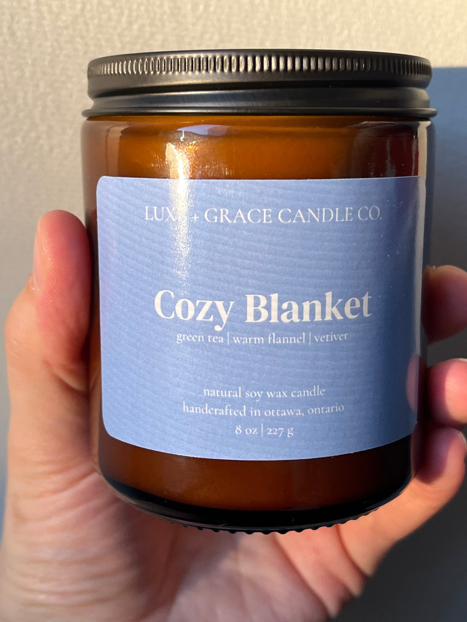 Couverture douillette - Bougie en cire de soja