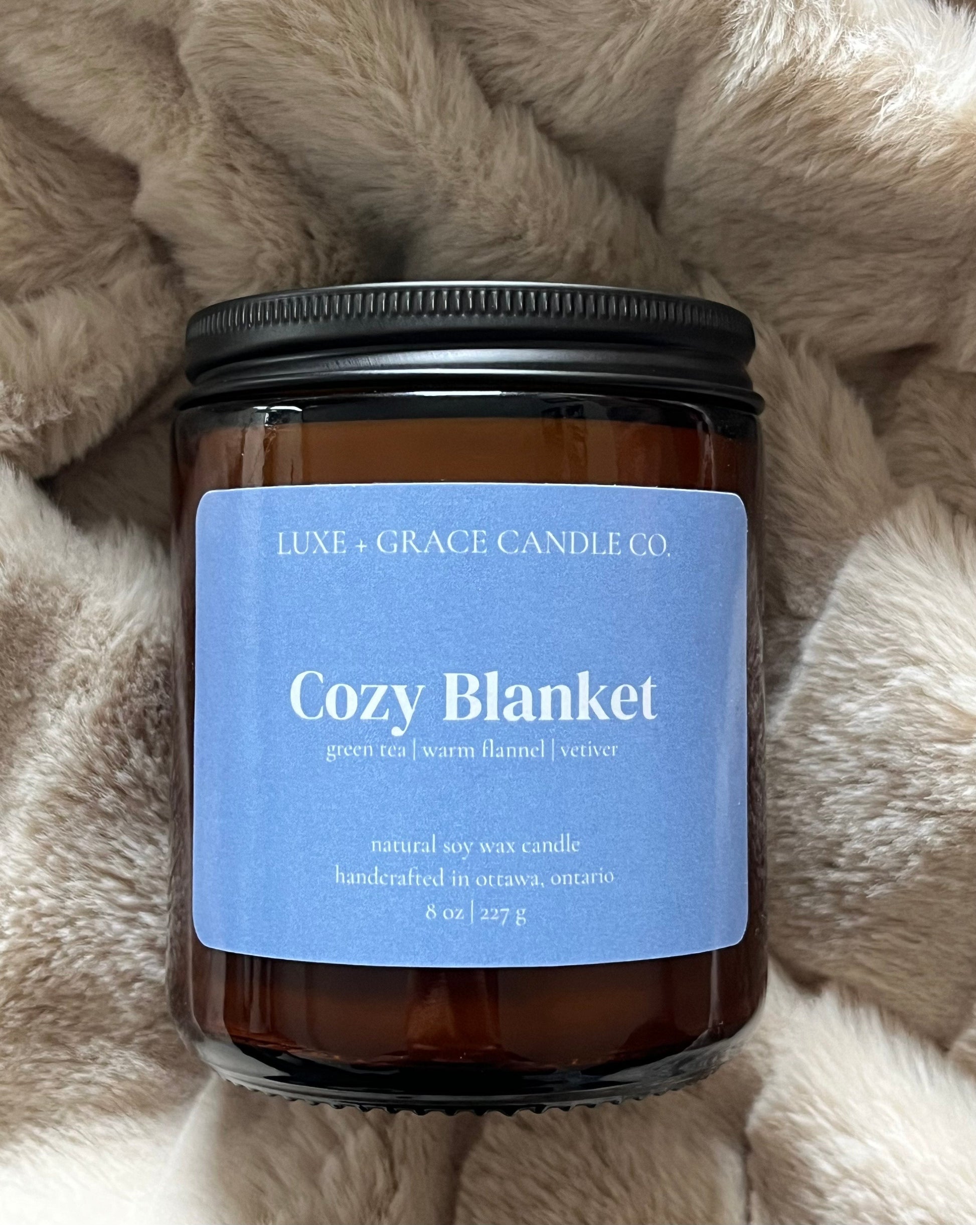 Couverture douillette - Bougie en cire de soja