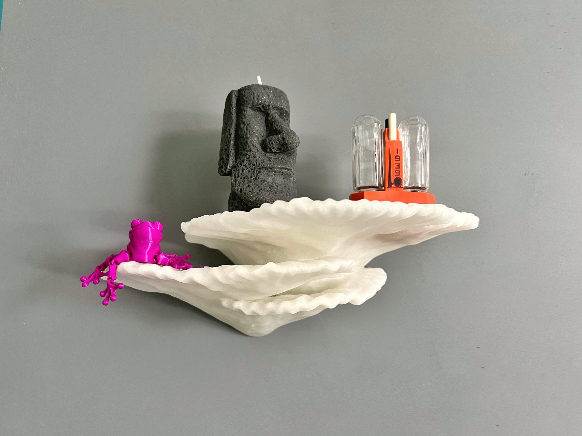 Étagère de corail flottante phosphorescente Montipora Capricornis (petite)