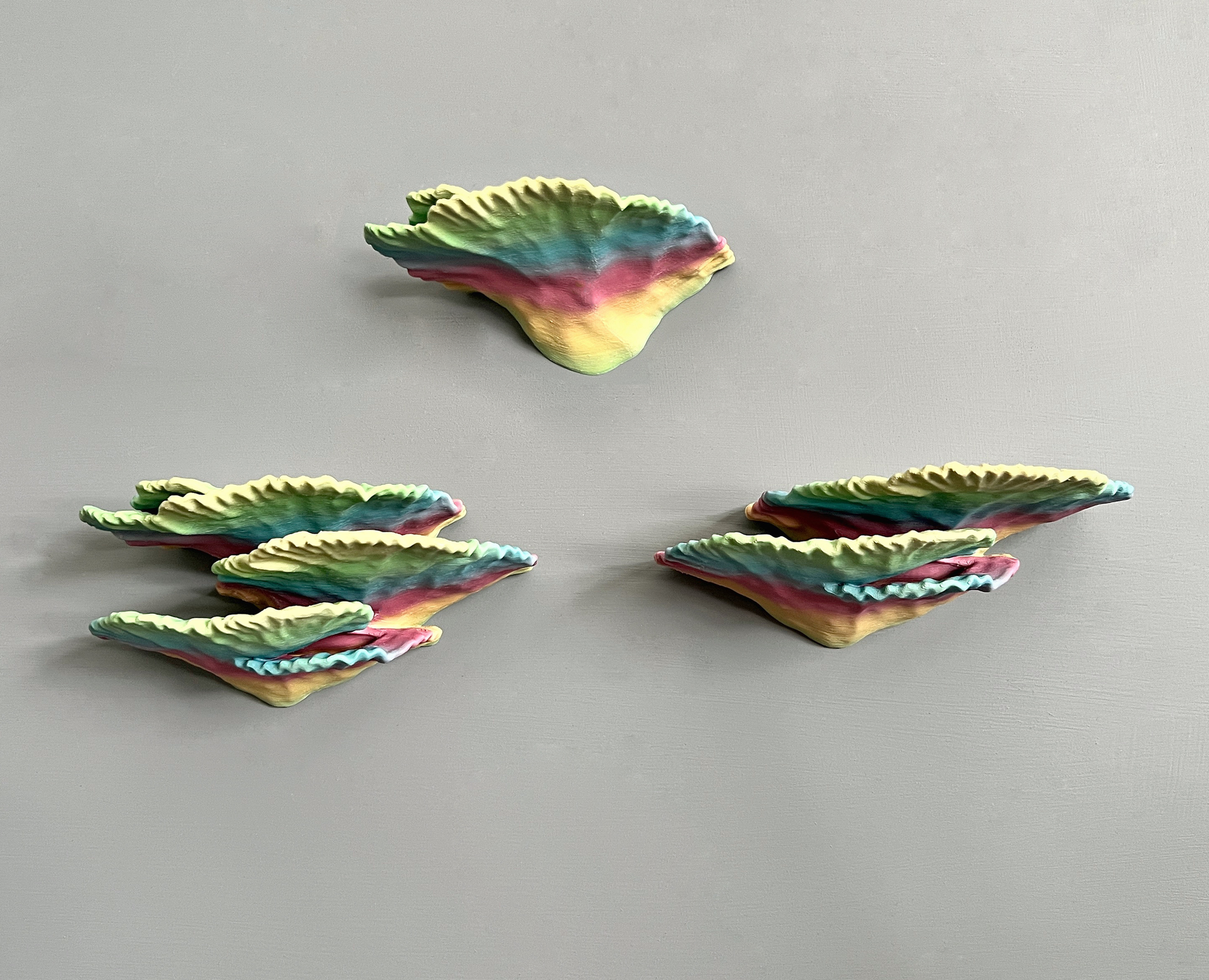 Étagère flottante phosphorescente en corail « Montipora Capricornis » (Mini lot de 3)