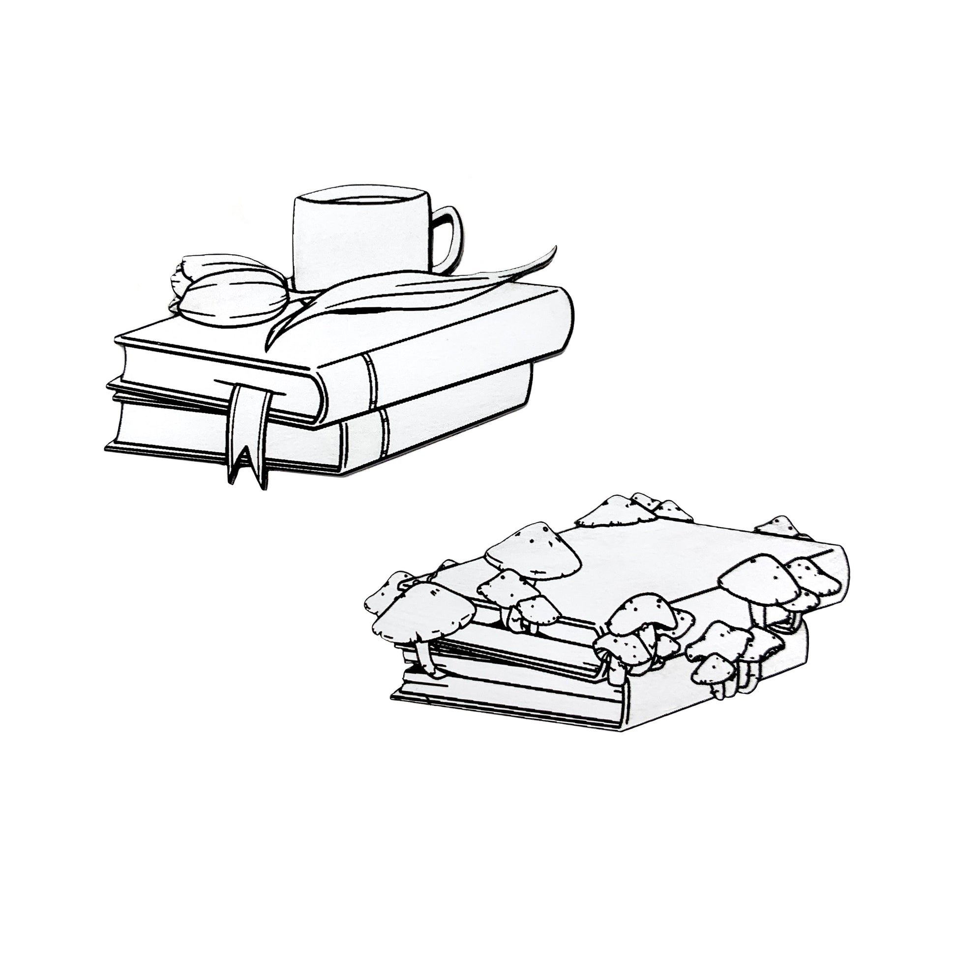 Book Stack Pins