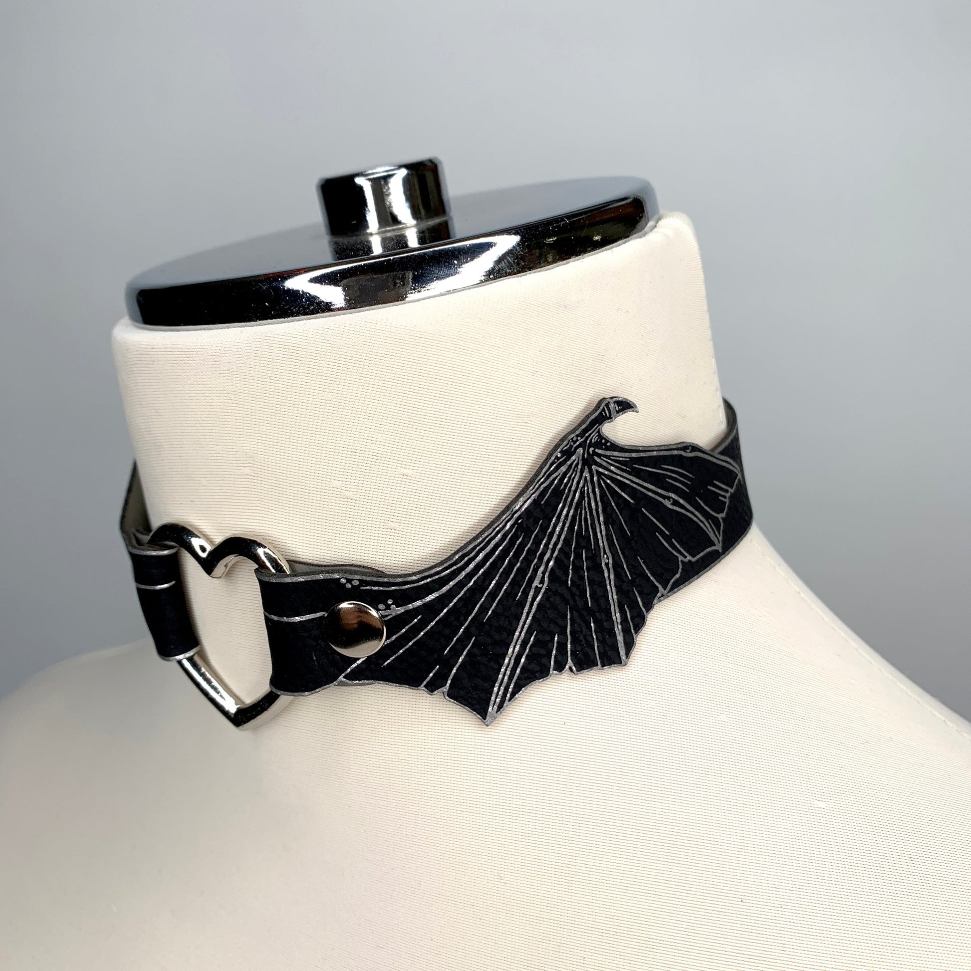 Bat Wing Heart Collar
