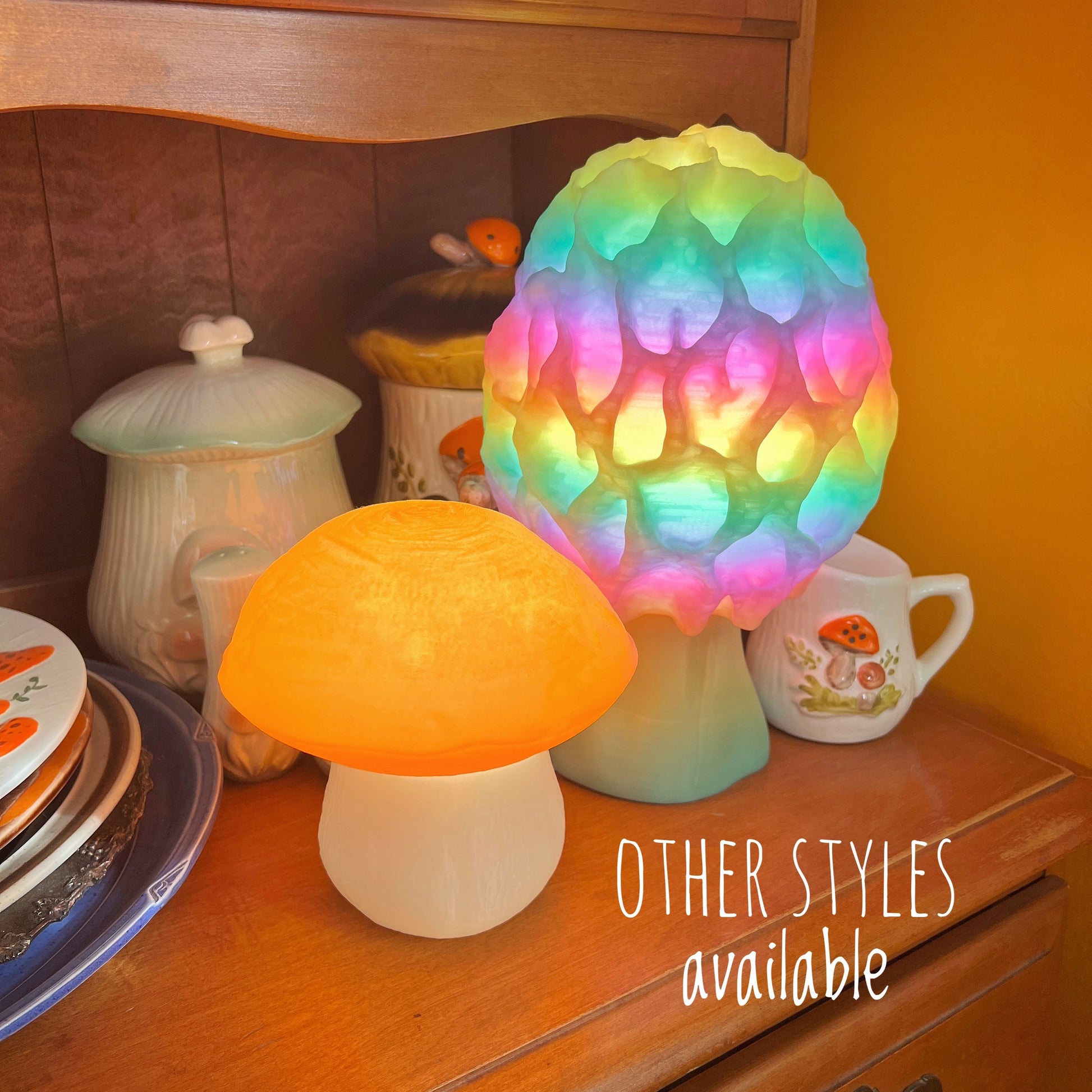 Lampe Bolet imprimée en 3D ultra mignonne et phosphorescente – Une veilleuse enchanteresse