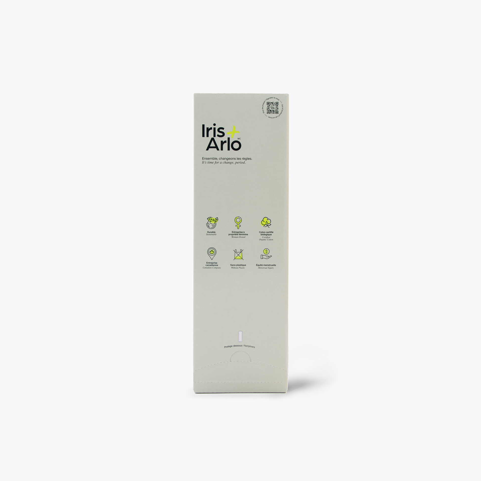 Distributeur mural en carton, protège-slips 100 % coton biologique