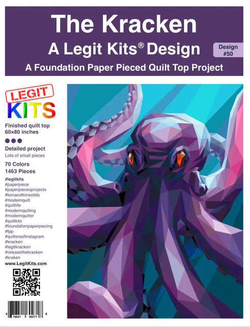 LEGIT KITS, The Kracken Quilt Kit (Fabric Only)