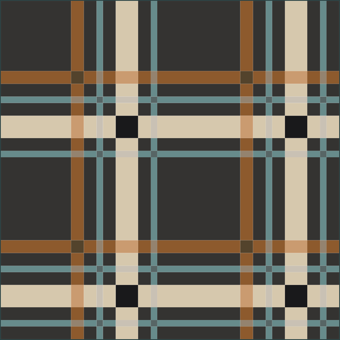 Upscale Plaid Quilt Kit - Leather Study