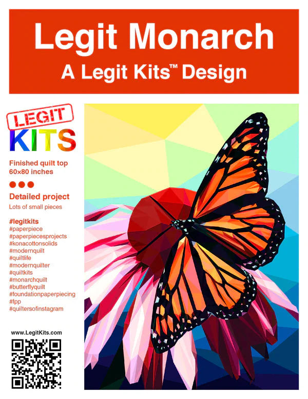 LEGIT KITS, Legit Monarch Quilt Kit (Fabric Only)