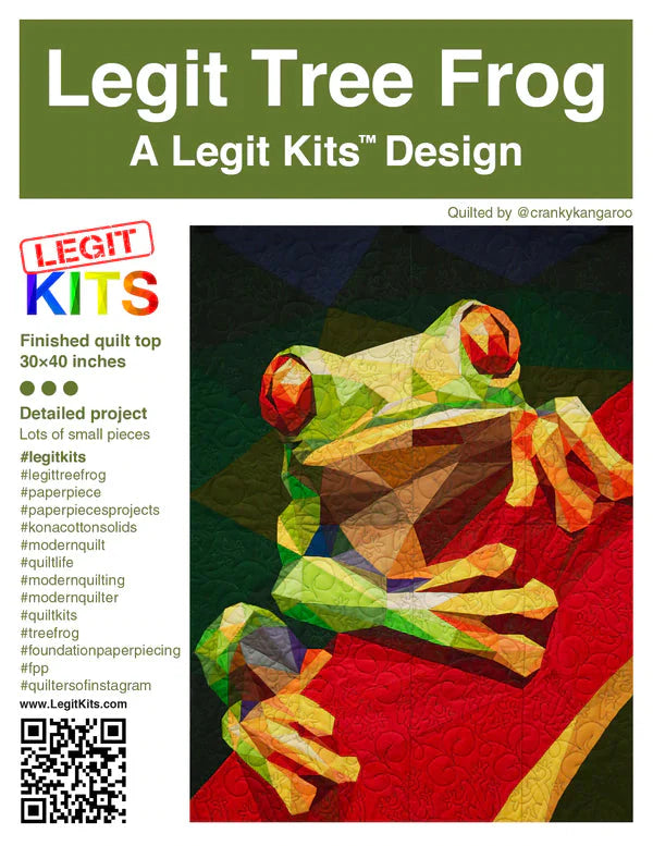 LEGIT KITS, Legit Tree Frog Quilt Kit (Fabric Only)