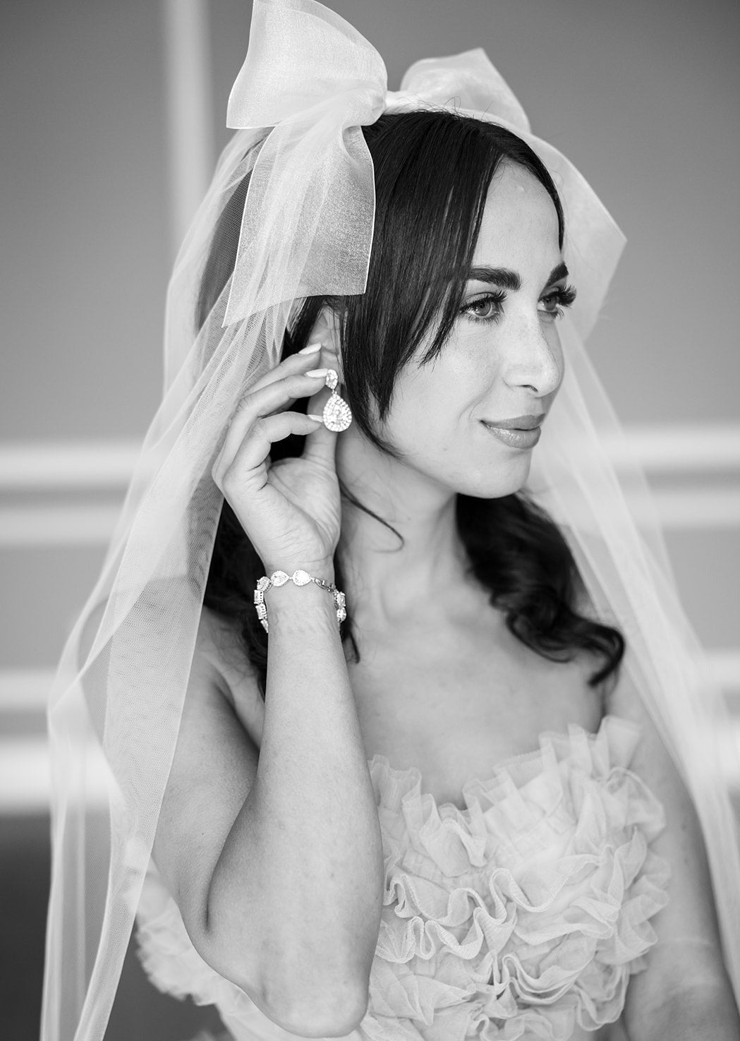 GEORGINA Organza Bridal Hair Bow