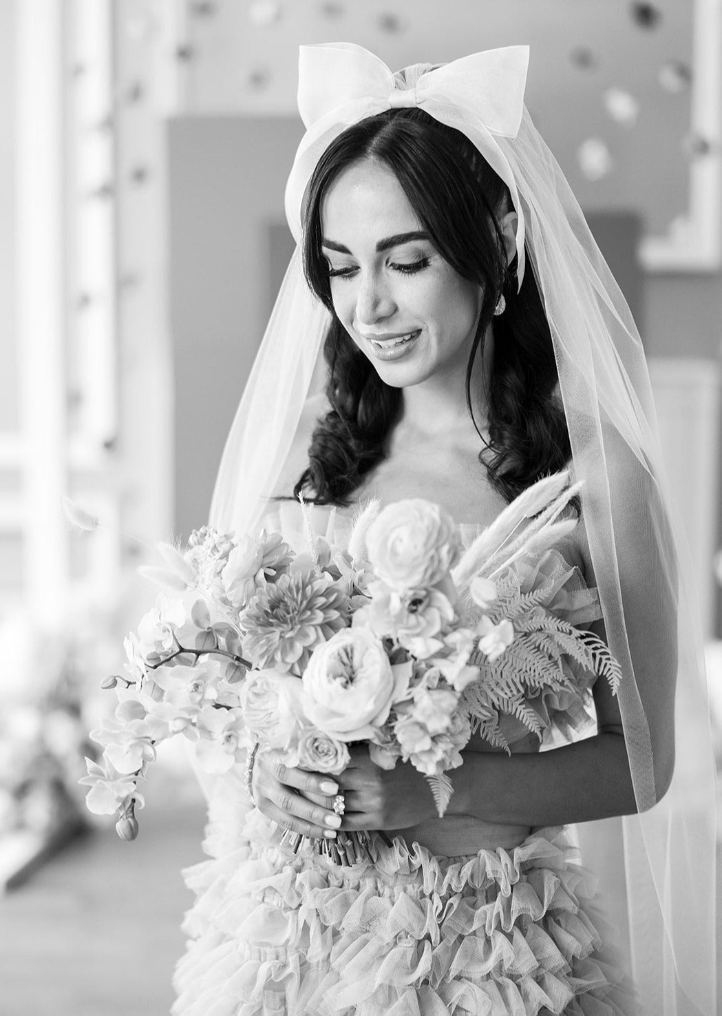 GEORGINA Organza Bridal Hair Bow