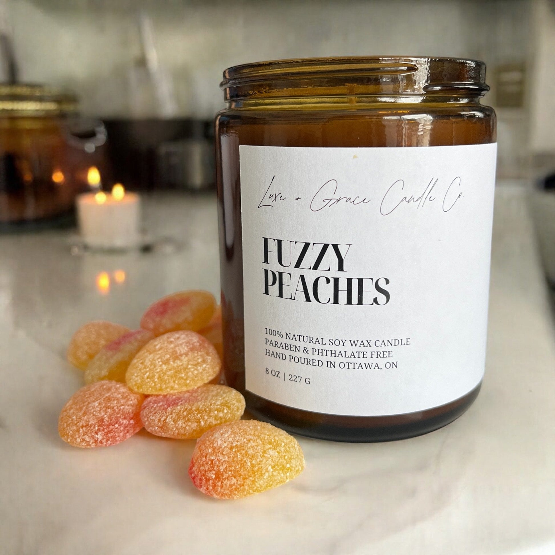 Fuzzy Peaches - Bougie en cire de soja