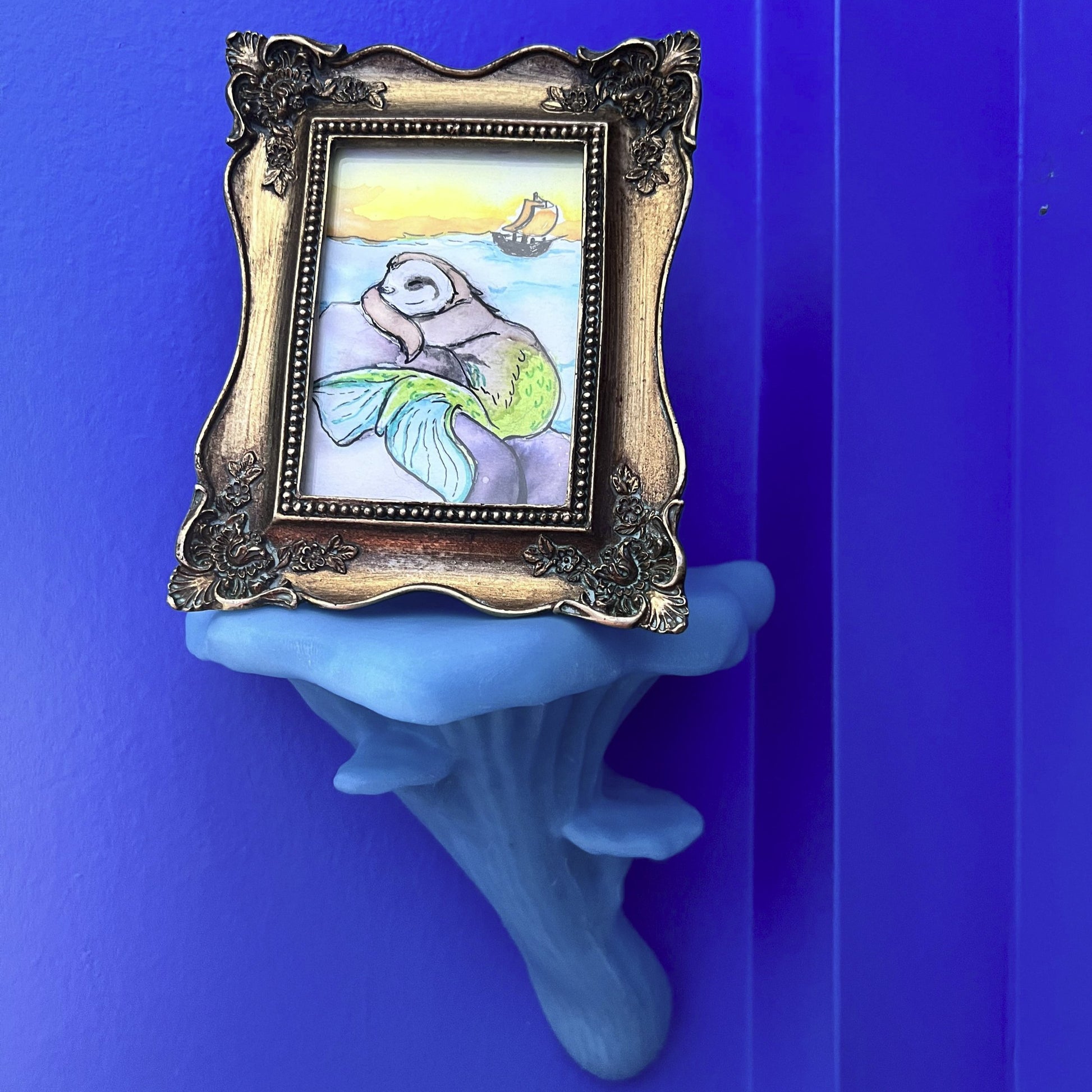 Étagère flottante phosphorescente en forme de pleurotes, décoration botanique pour la maison