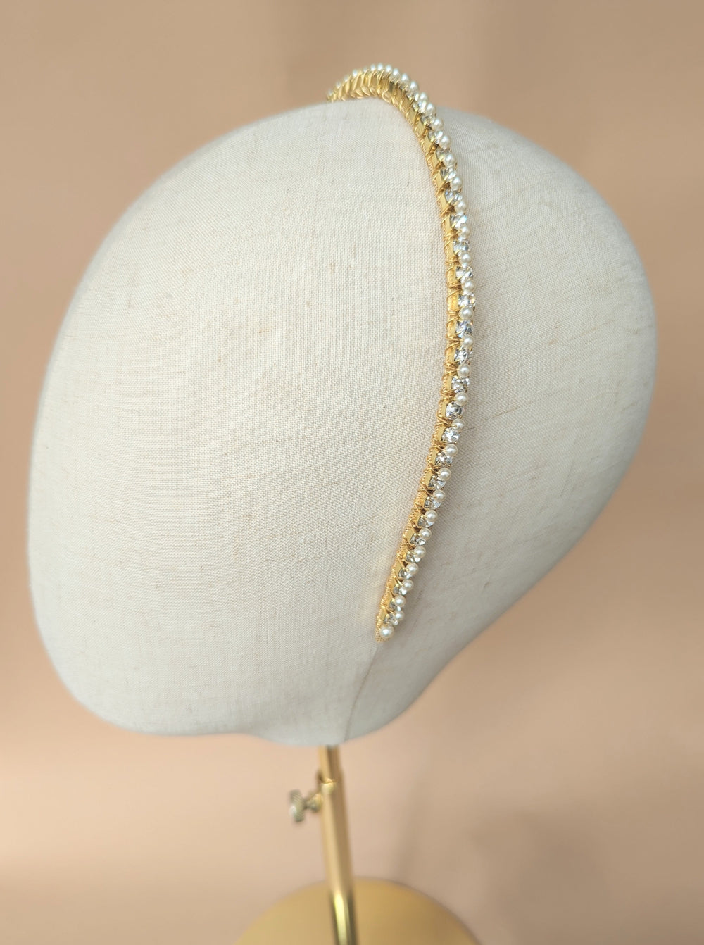 NANCY Crystal & Pearl Bridal Headband