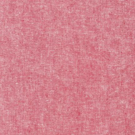 Mélange lin/coton teint en fil Essex - Rouge, 1/4 yard