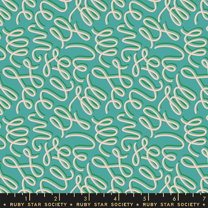 Reverie; Loops - Succulent, 1/4 yard