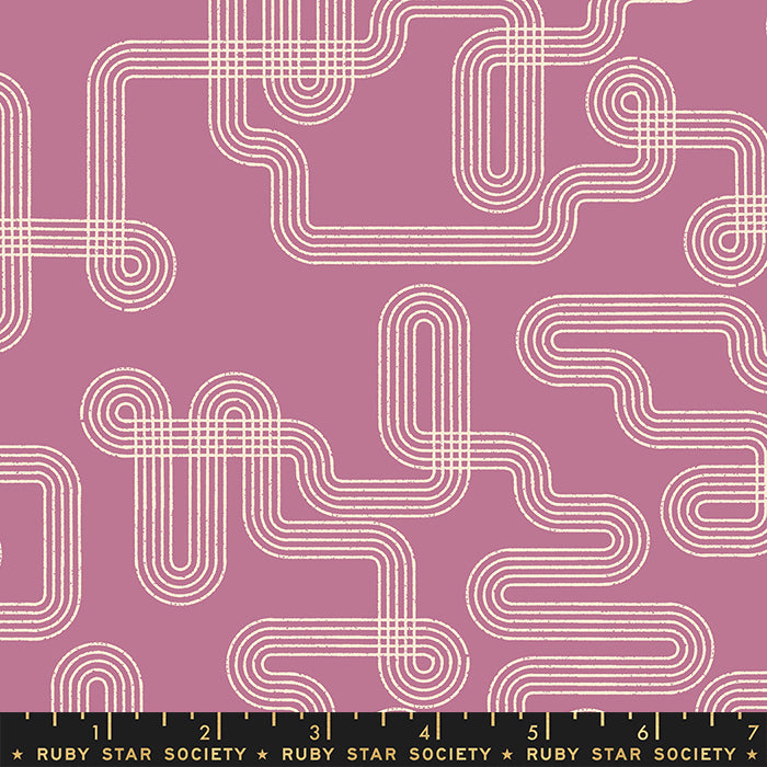Linear; Labyrinth - Lupine, 1/4 yard