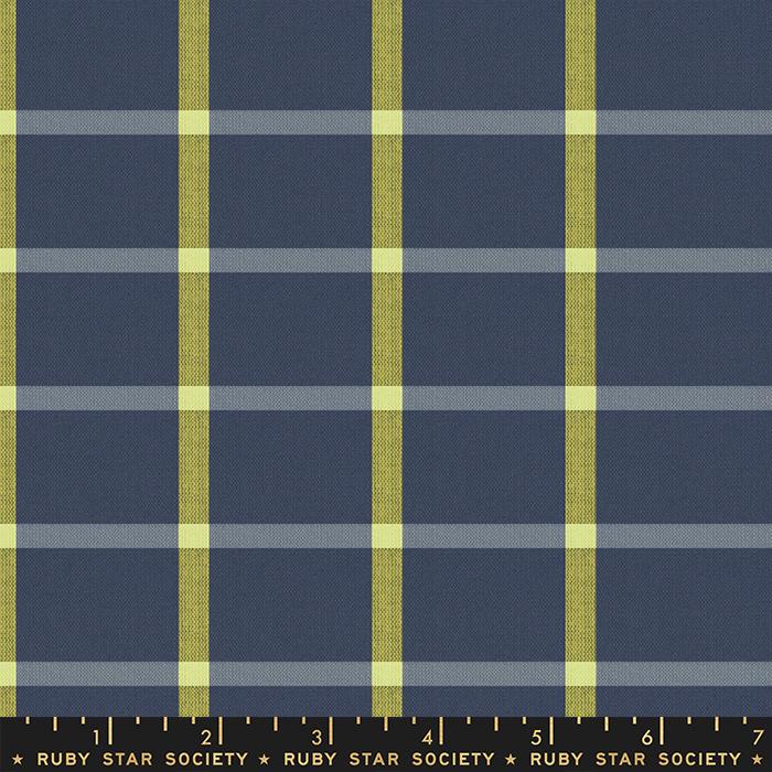 Warp & Weft Heirloom Wovens - Navy Plaid, 1/4 yard