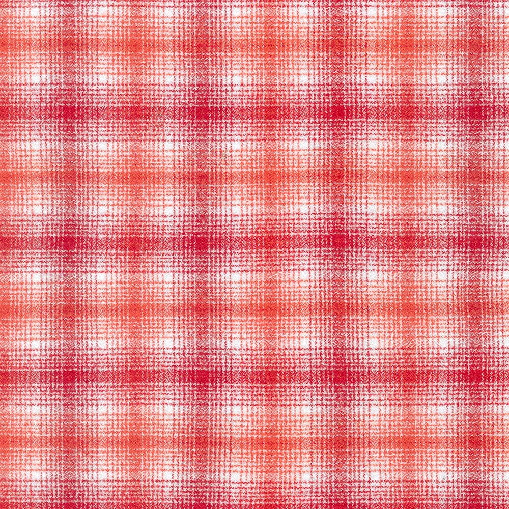 Mammoth Junior Flannel - Red, 1/4 yard