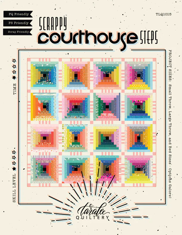 Scrappy Courthouse Quilt Pattern by Taralee Quiltery