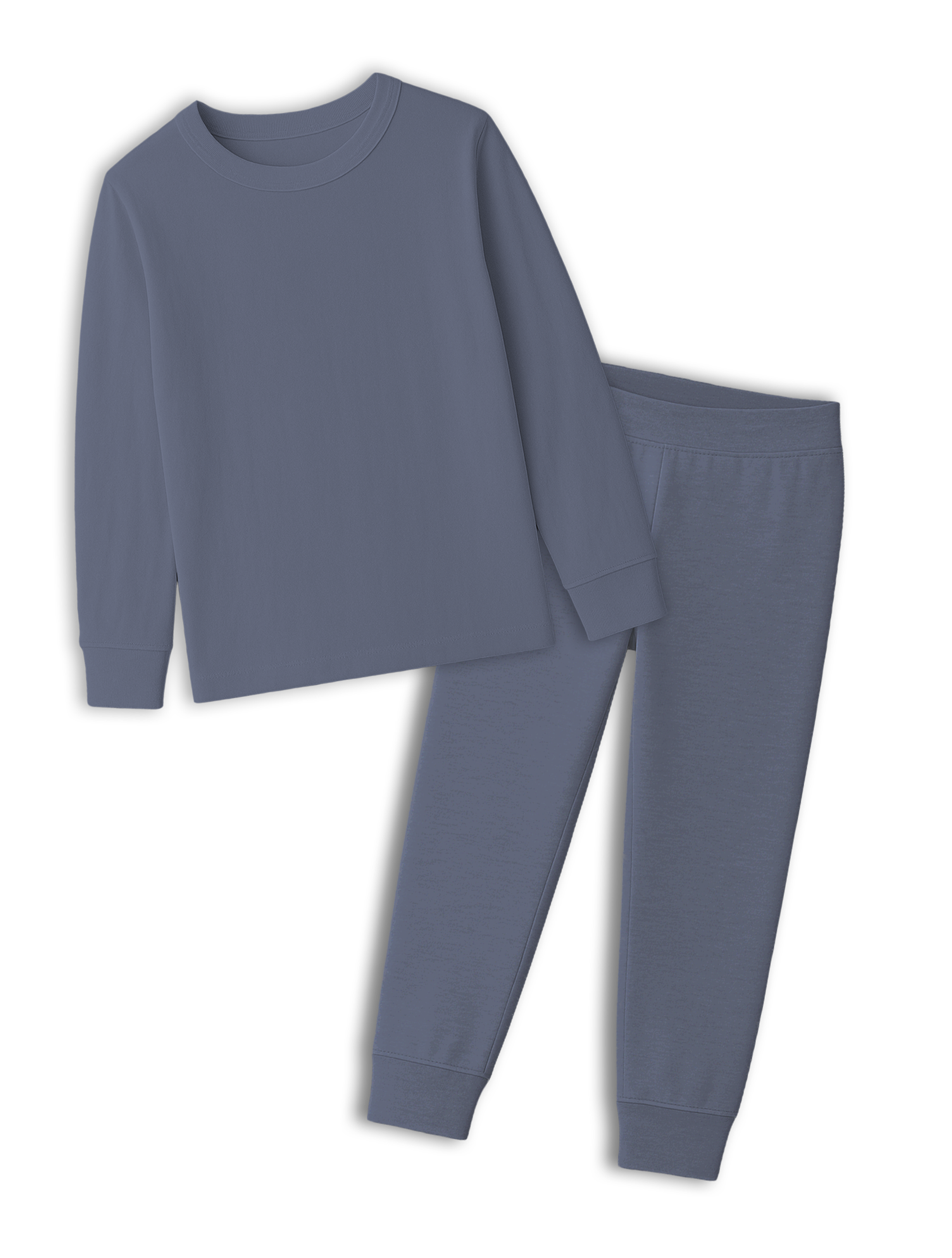 Pyjama deux pièces en bambou pour enfant, bleu sérénité