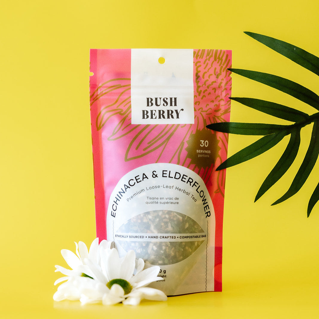 Thé bio à l'échinacée et à la fleur de sureau