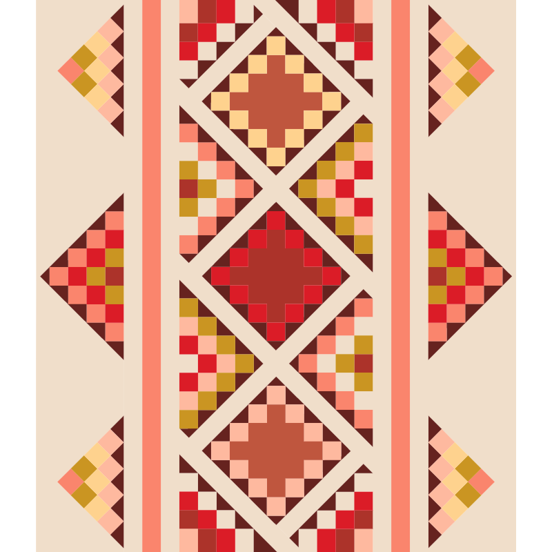 Dayspring Quilt Kit (Just Kona) by Tessellate Textiles