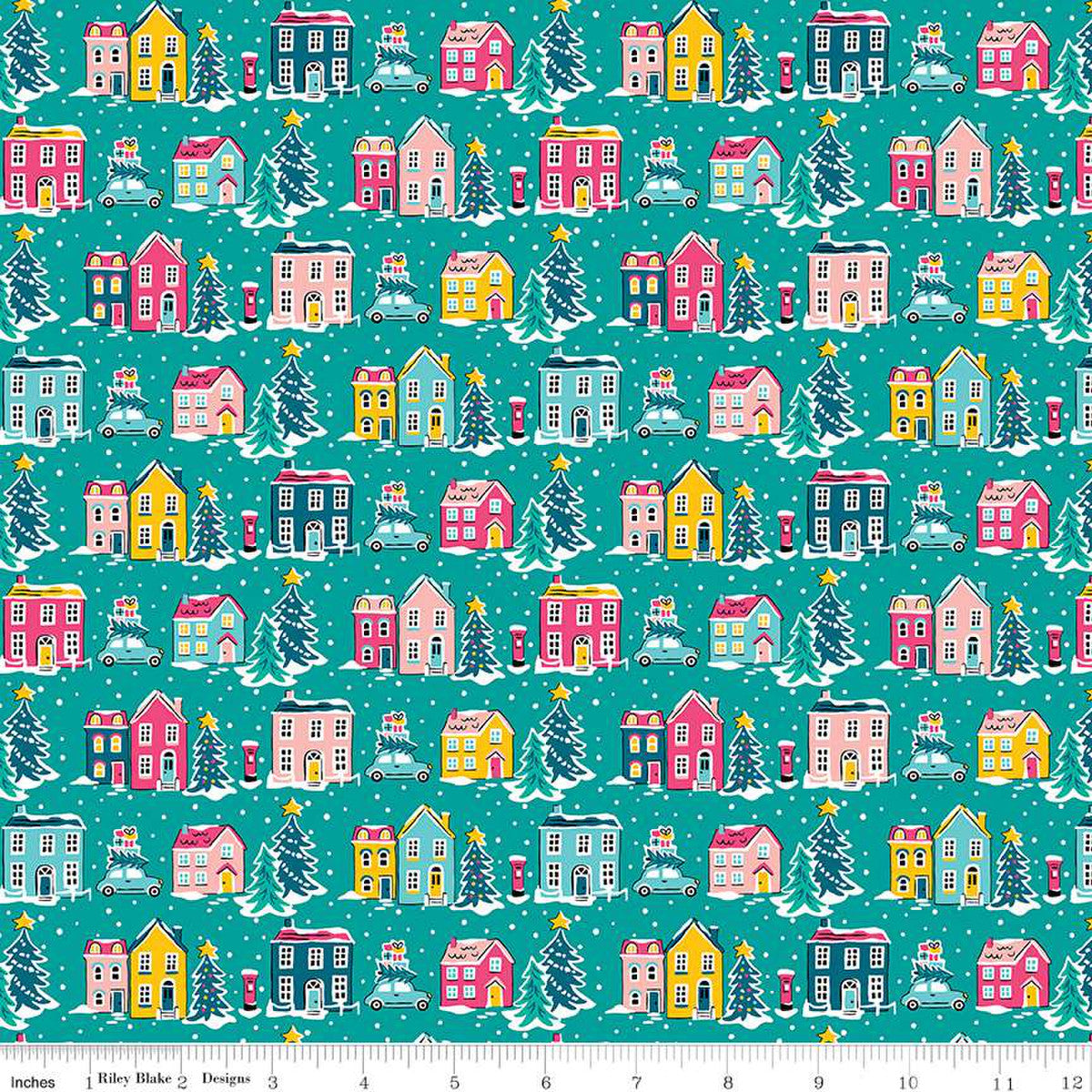 Deck the Halls -Holiday Village A, 1/4 yard