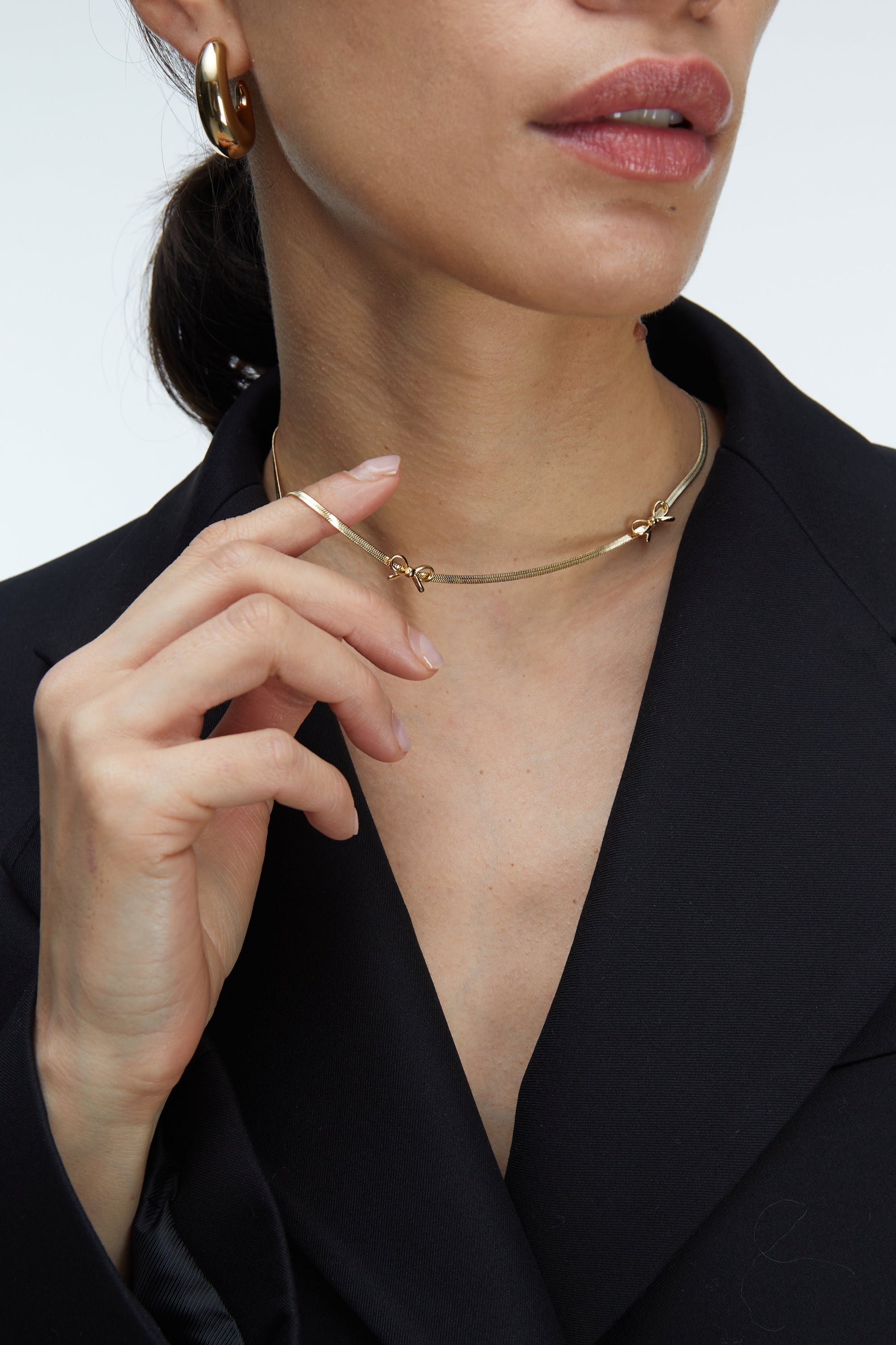 Collier chaîne serpent avec nœuds