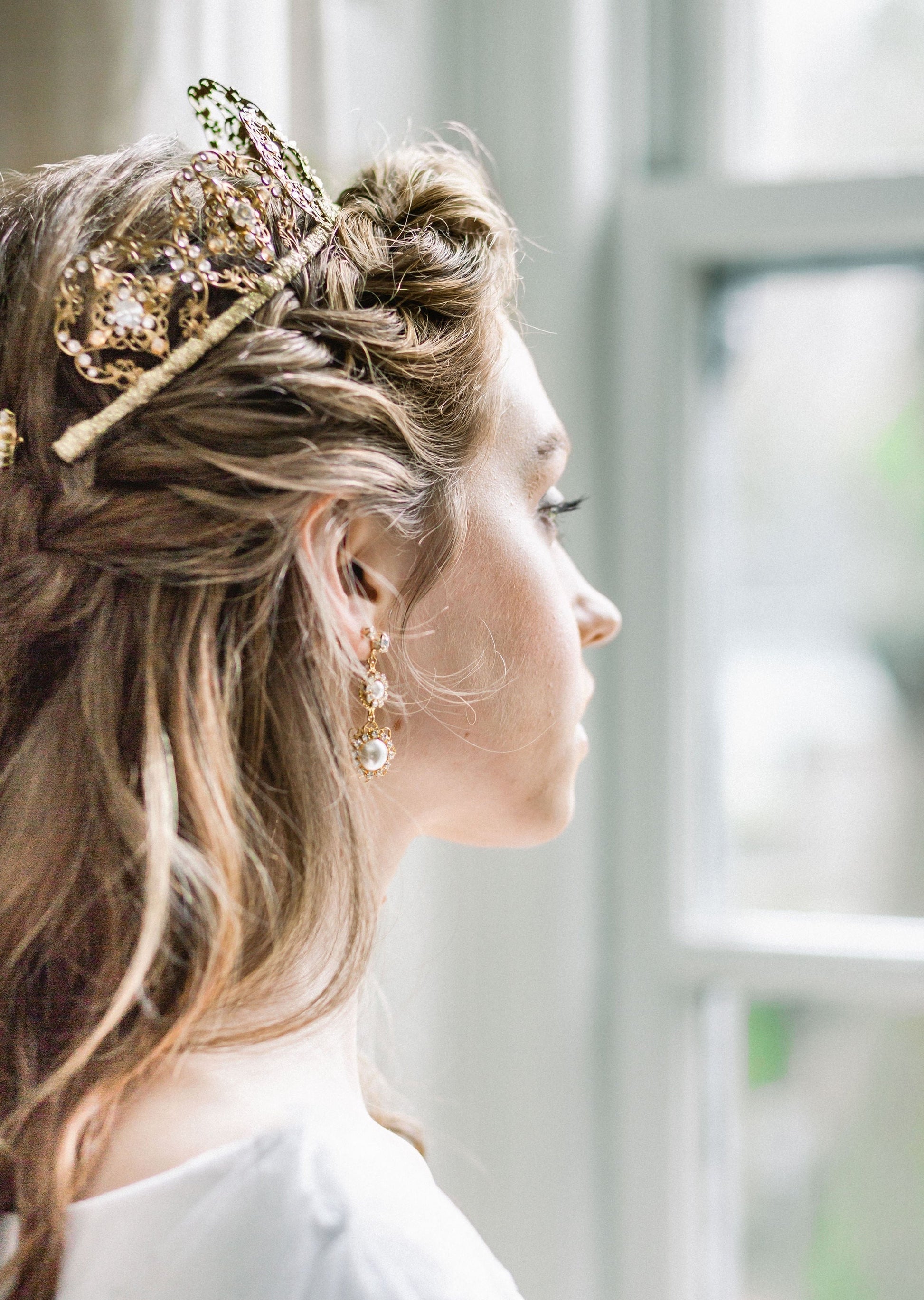 Boucles d'oreilles de mariée en filigrane HYACINTH