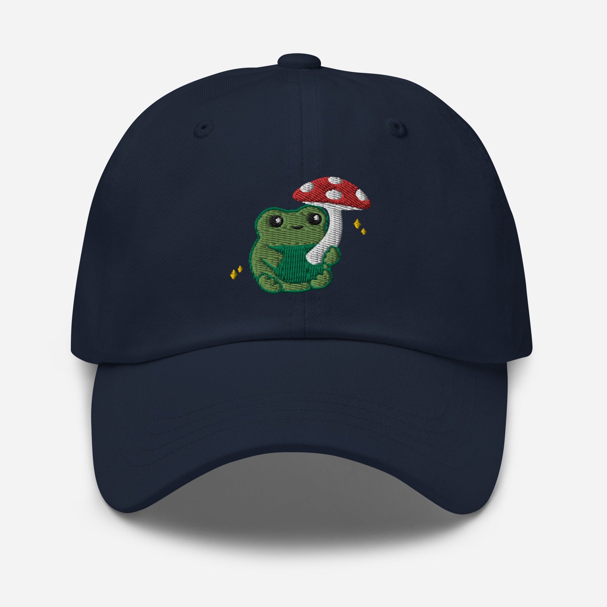 Embroidered Mushroom Frog Baseball Hat