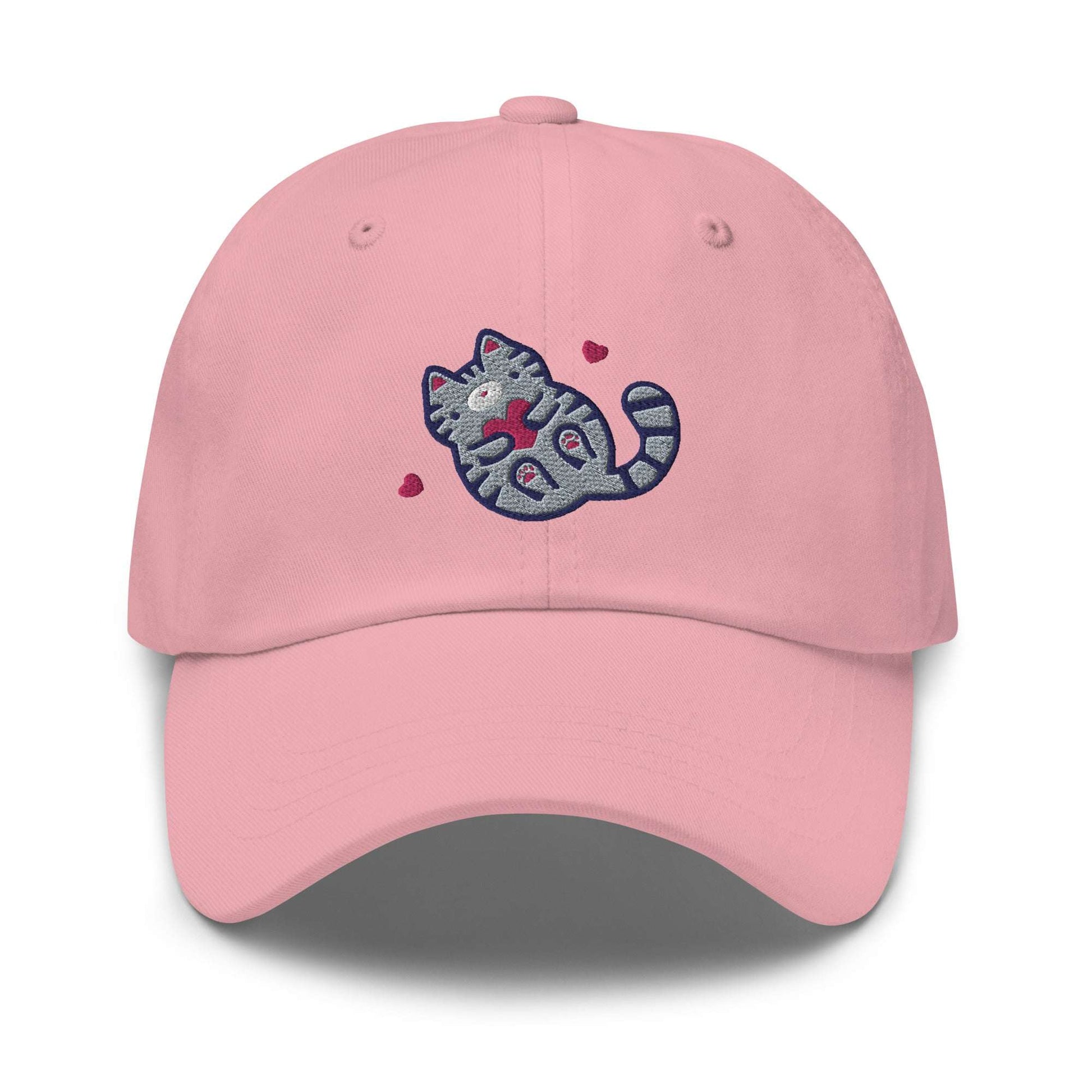 Embroidered Grey Tabby Cat Baseball Cap