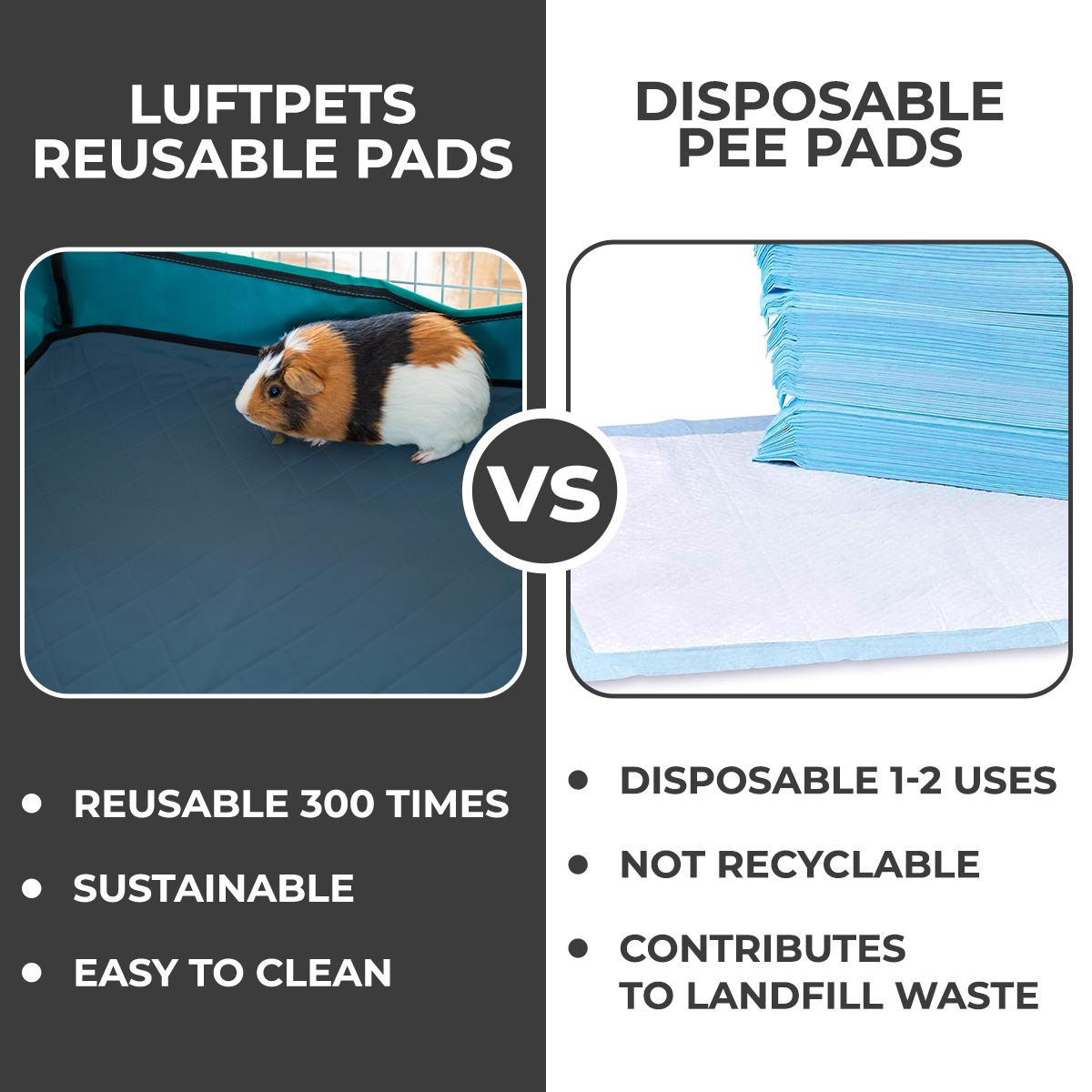 Revêtements de cage LuftPets Original pour lapins et cochons d'Inde, pour cages MidWest