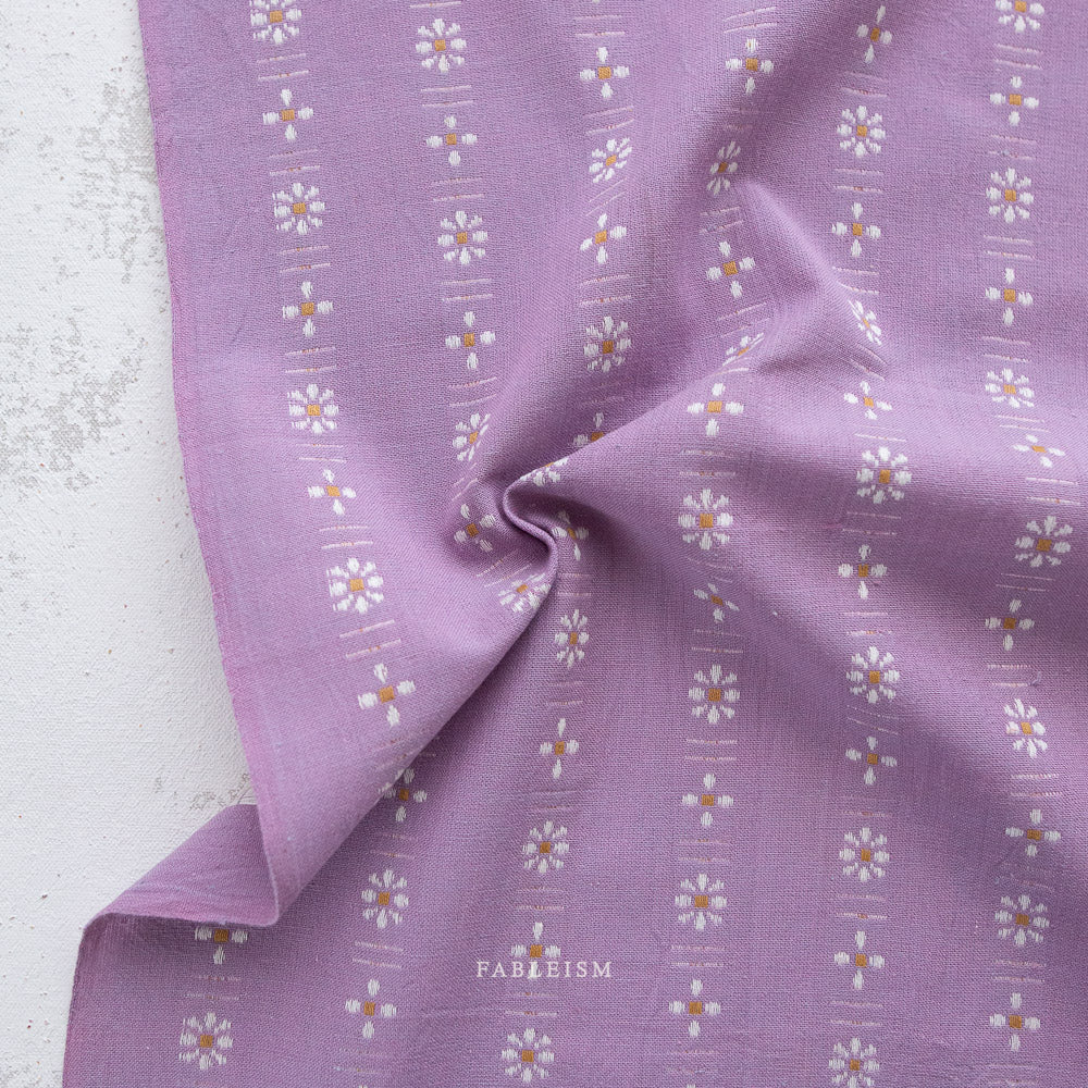 Fableism Forest Forage - Daisies in Lavender, 1/4 yard