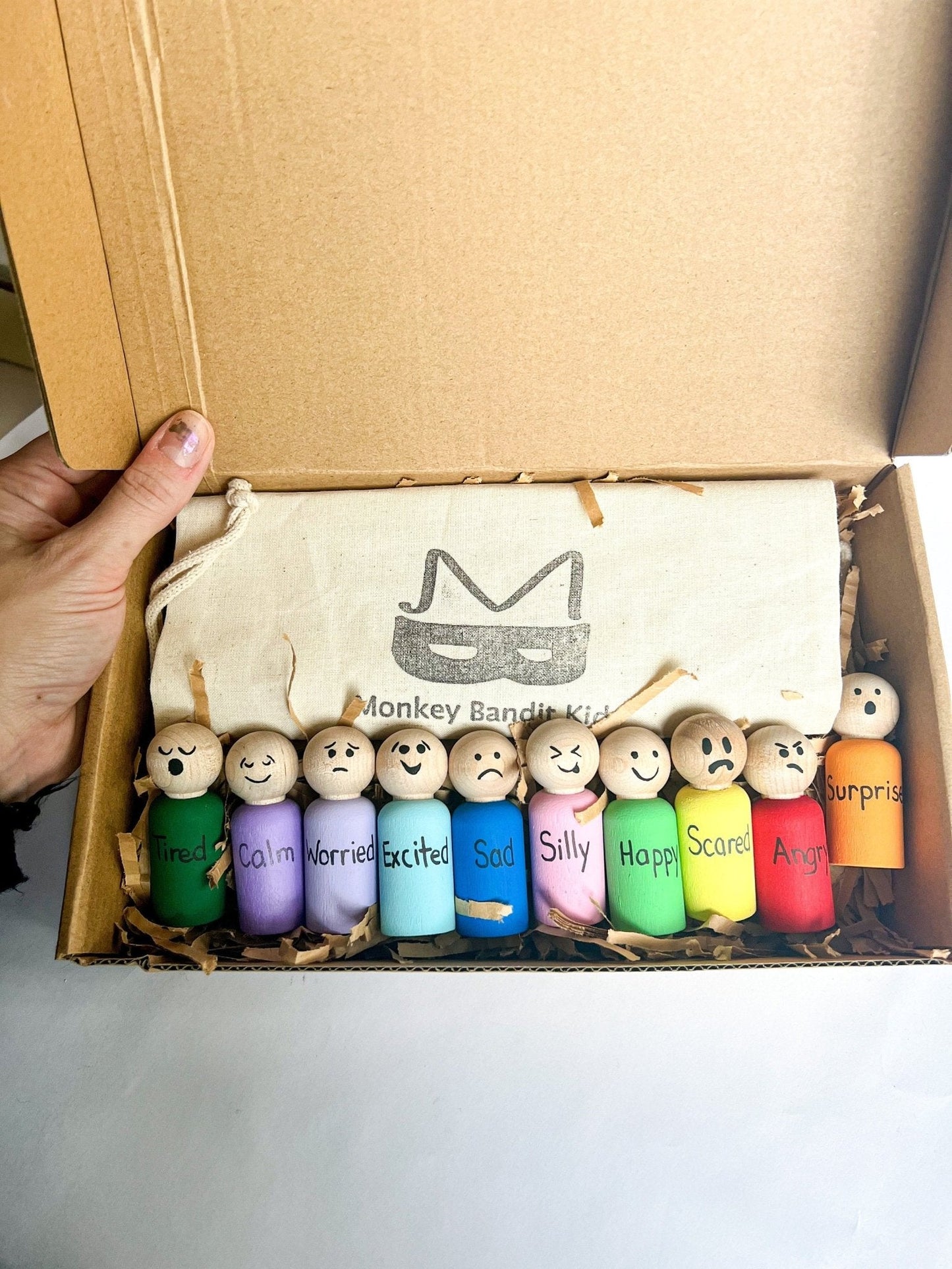 Feeling Friends emotion peg dolls