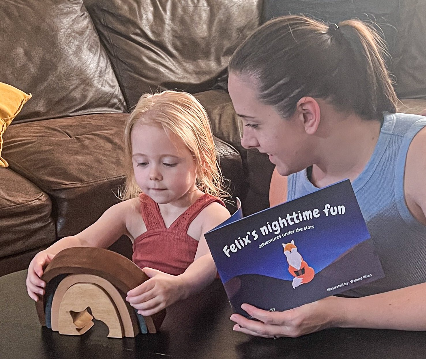 Ensemble de livres et de jouets à empiler Félix le renard