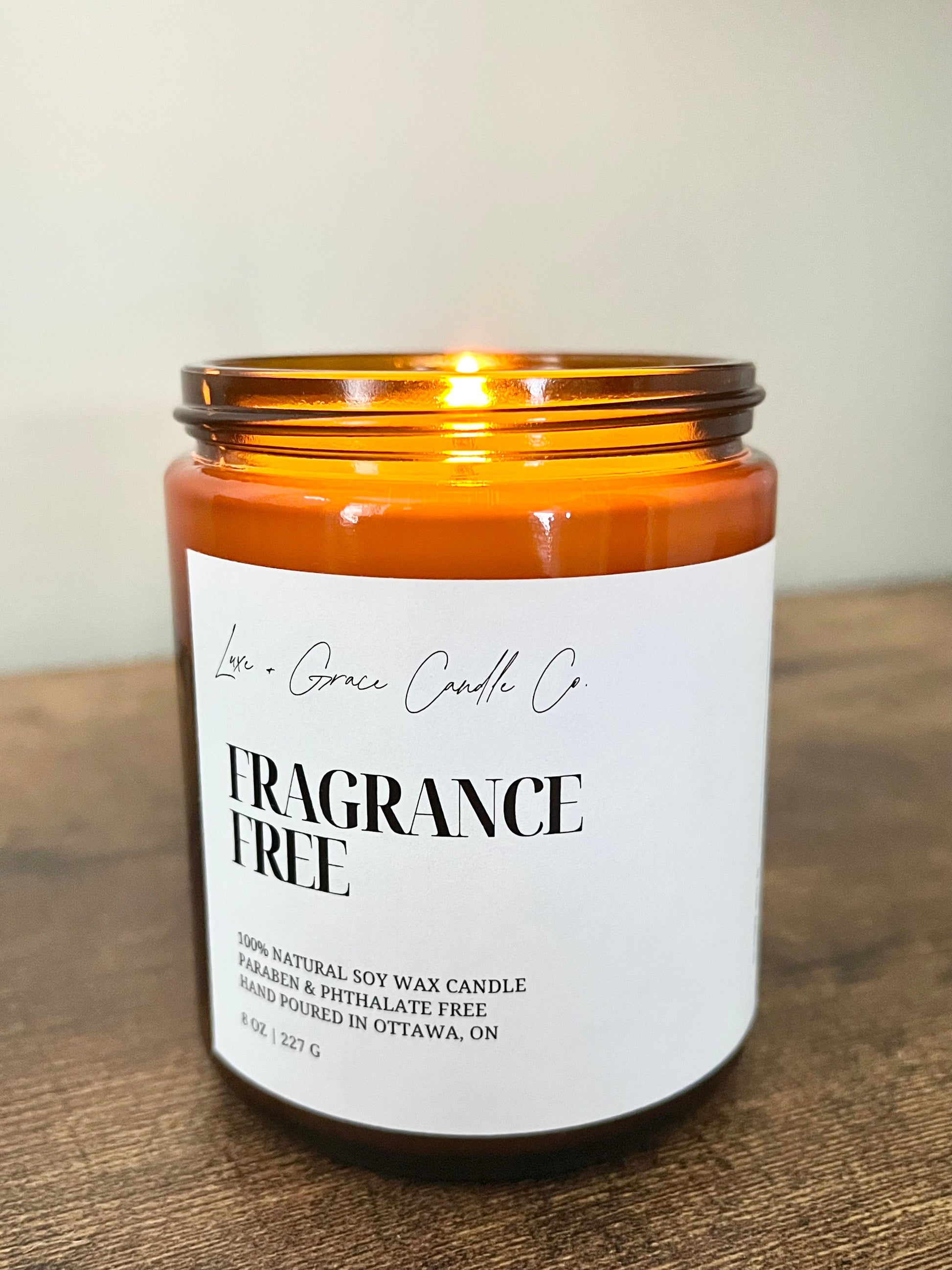 Bougie en cire de soja sans parfum