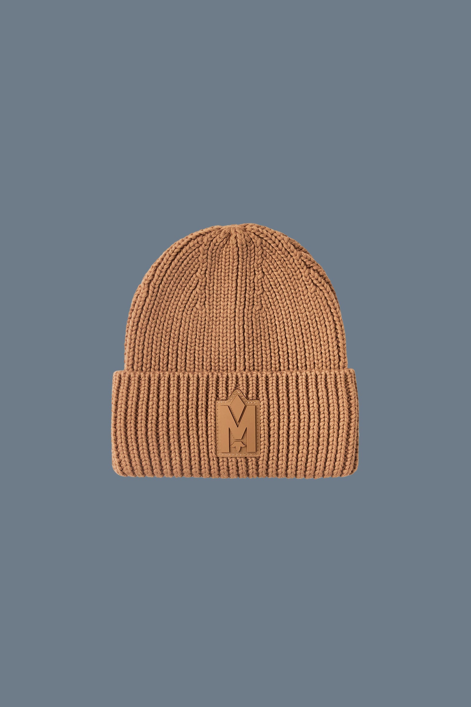 Tuque tricotée à la main JUDE-MZ avec poignets côtelés