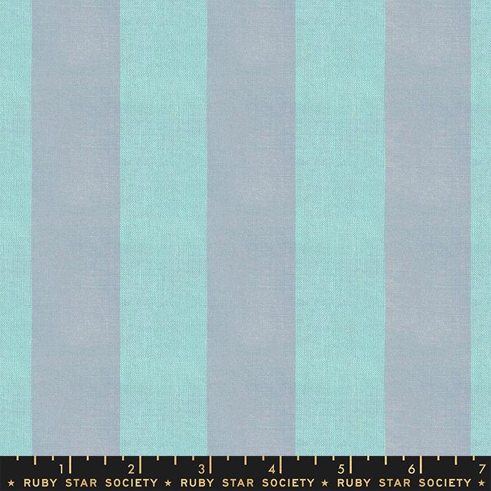 Warp & Weft Heirloom Wovens - Sky Wide Stripe, 1/4 yard