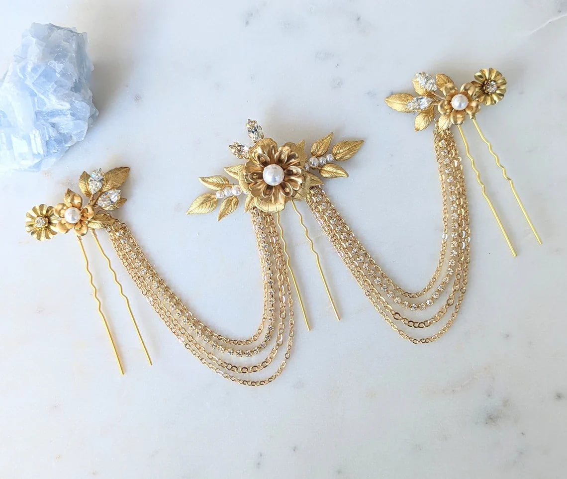 ELSIE Flower Hair Chain