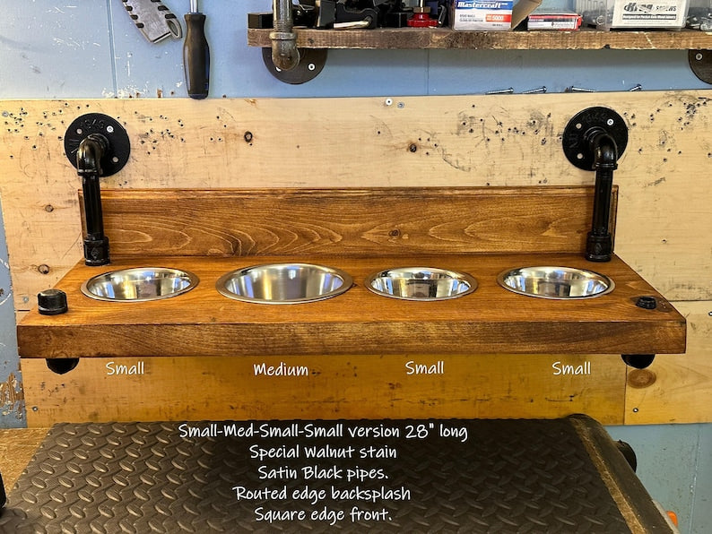 Gamelle flottante pour chien - Design élégant à fixation murale pour un repas moderne pour animaux de compagnie - Ensemble gamelle et mangeoire peu encombrant