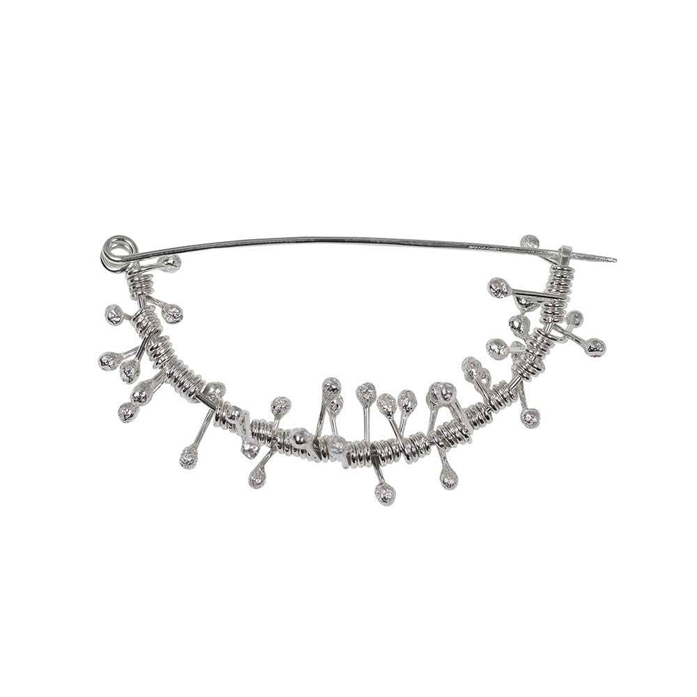 Broche en argent sterling, broche abstraite, cadeau pour elle, broche moderne, broche tendance, broche châle, broche manteau, broche contemporaine