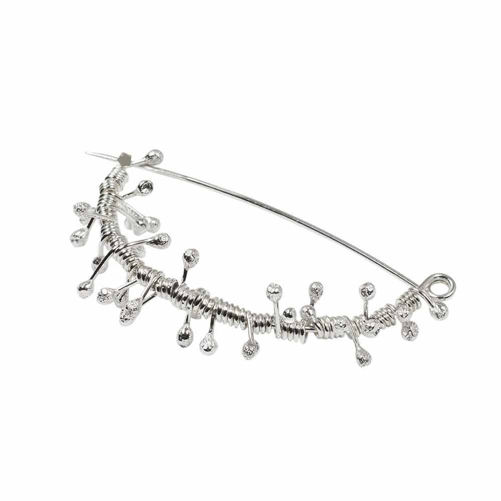 Broche en argent sterling, broche abstraite, cadeau pour elle, broche moderne, broche tendance, broche châle, broche manteau, broche contemporaine