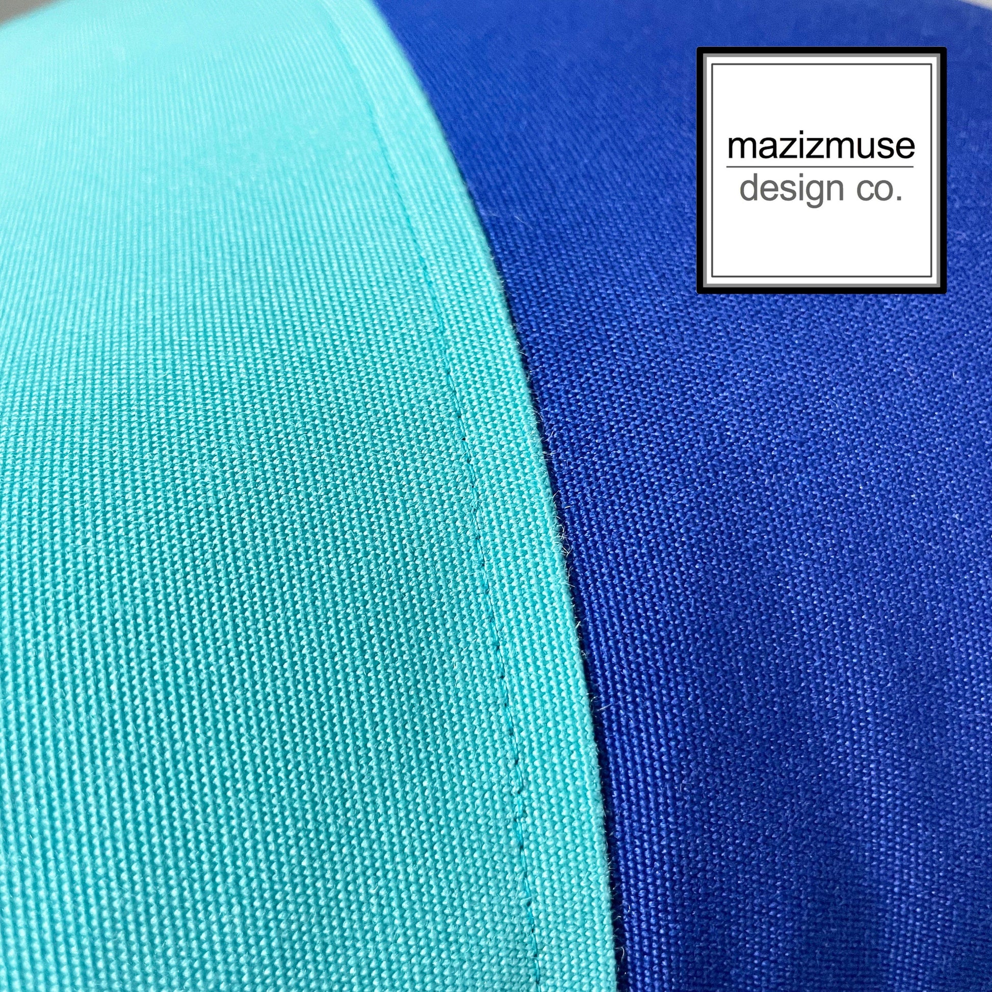 Housse de coussin d'extérieur True Blue et Aruba Sunbrella®, housse de coussin bleue