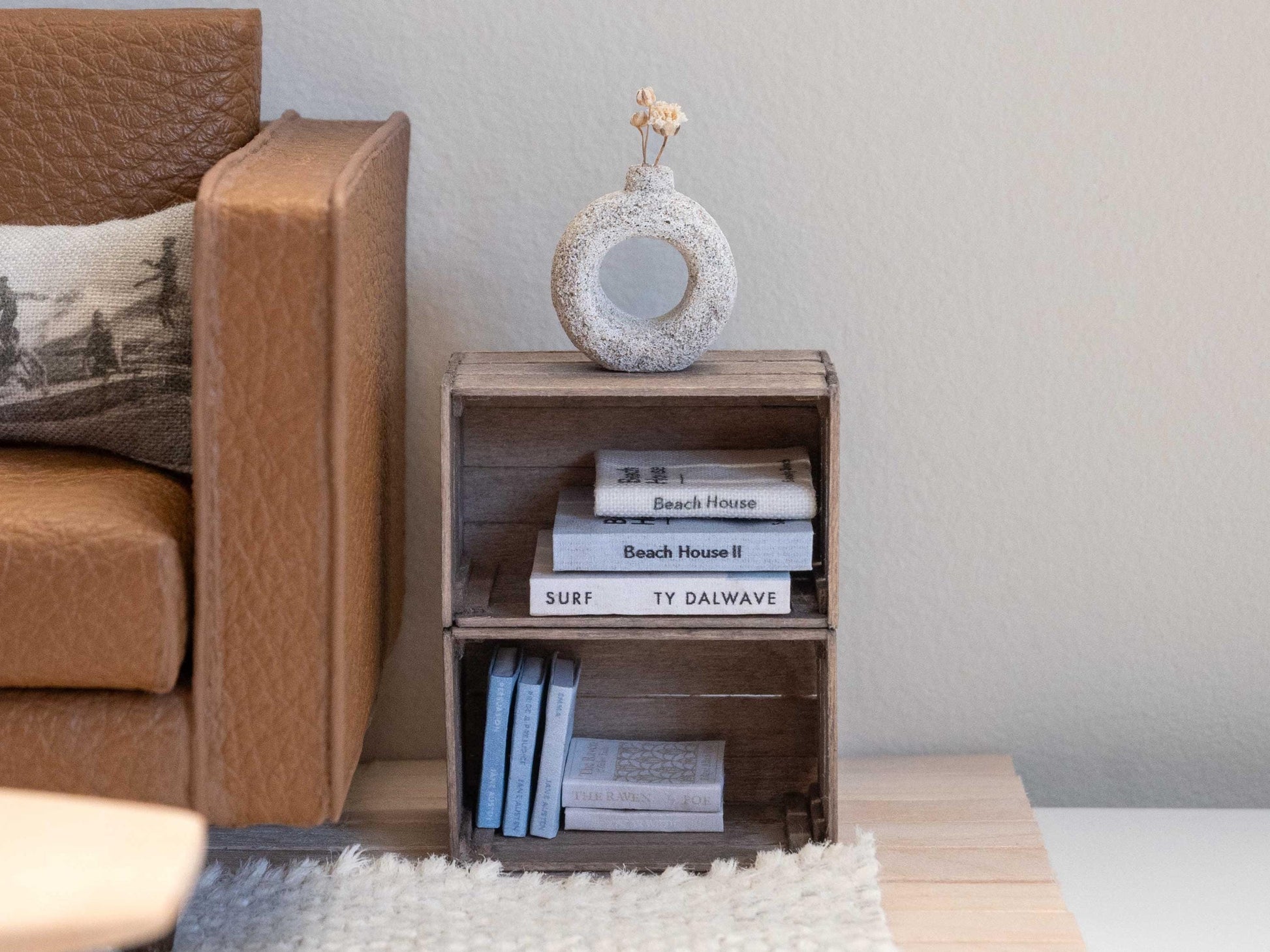 Caisses rustiques miniatures | Décoration rustique pour maison de poupée | Caisse en bois à l'échelle 1:12 | Caisse de ferme