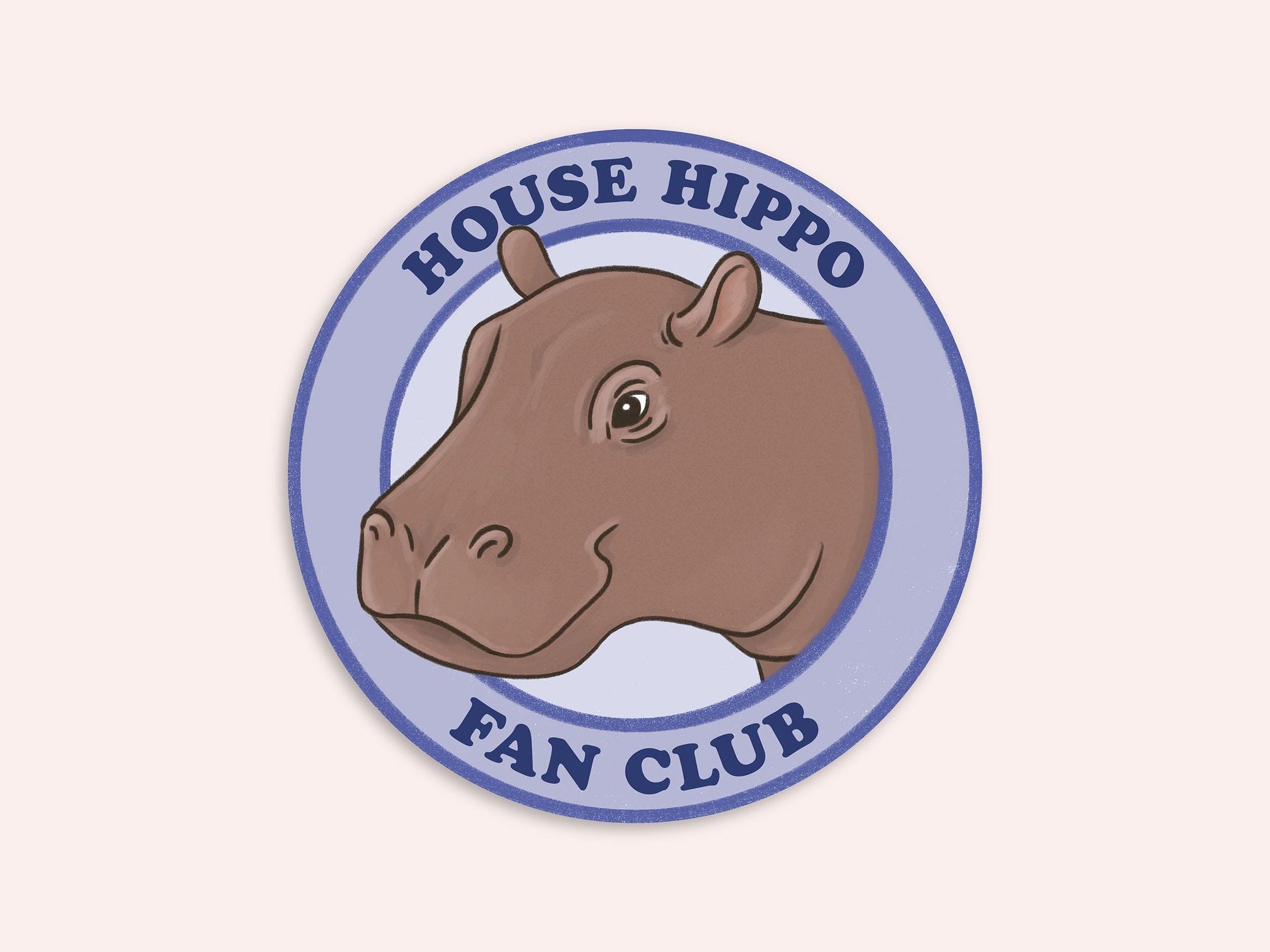 Autocollant Hippopotame | Autocollant Animal mignon | Autocollant canadien