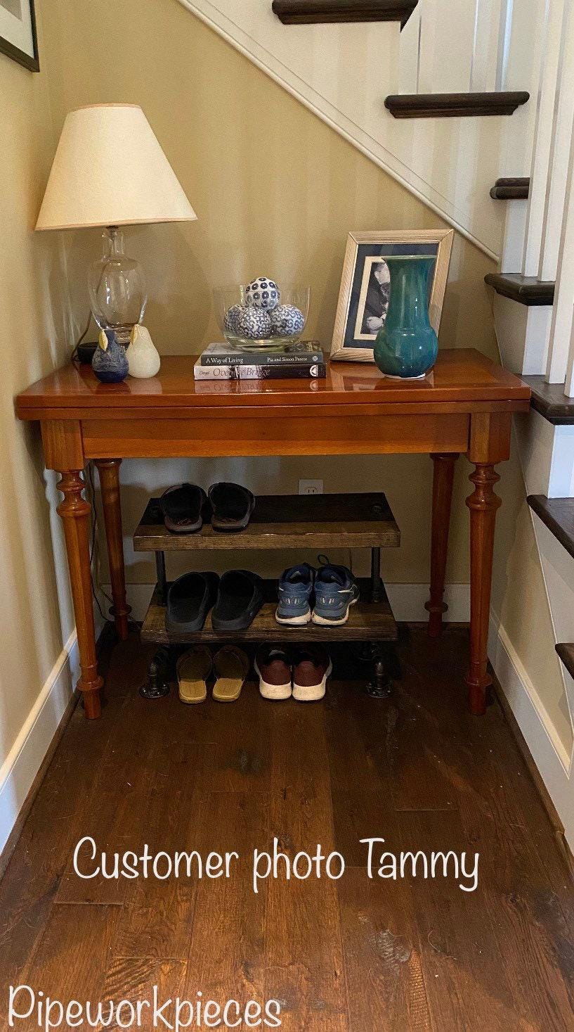 industrial style heavy duty shoe rack - Shoe Rack - Entryway organizer - Boot Storage