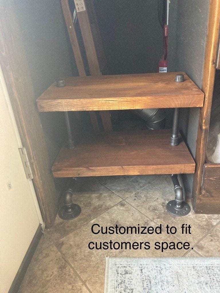 industrial style heavy duty shoe rack - Shoe Rack - Entryway organizer - Boot Storage